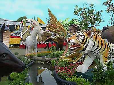 Fontaine des animaux du zodiaque Chinois.