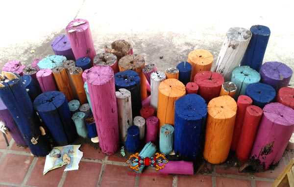buches de bois sacres en thailande