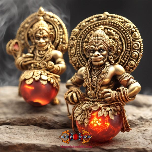 Amulettes du dieu singe hanuman.