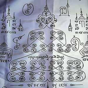 Pentacles Bouddhistes thai pa yant.