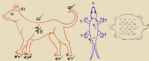 Yant zoomorphes.