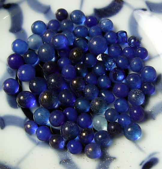 Reliques Bouddhistes Sarira bleues