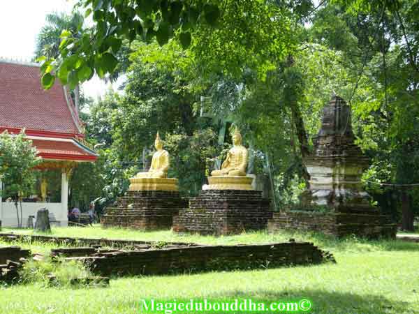 bouddha et stupa.