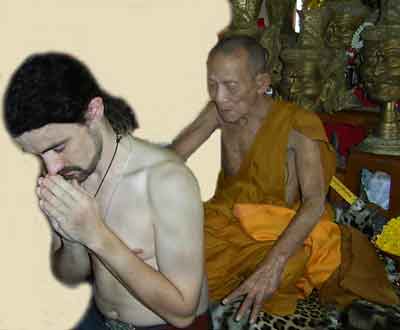 Bénédiction sak yant tatouages thai.